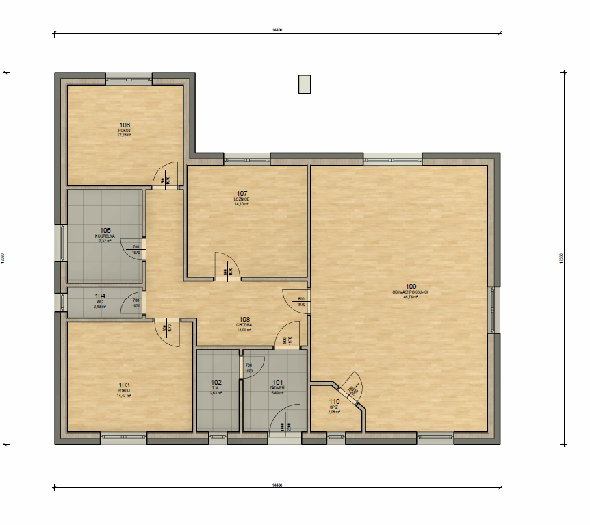 Plán domu BUNGALOV 125