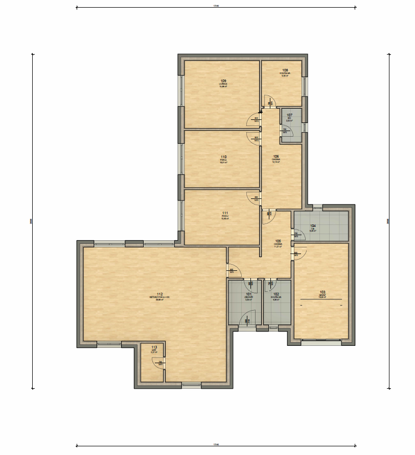 Plán domu BUNGALOV 186